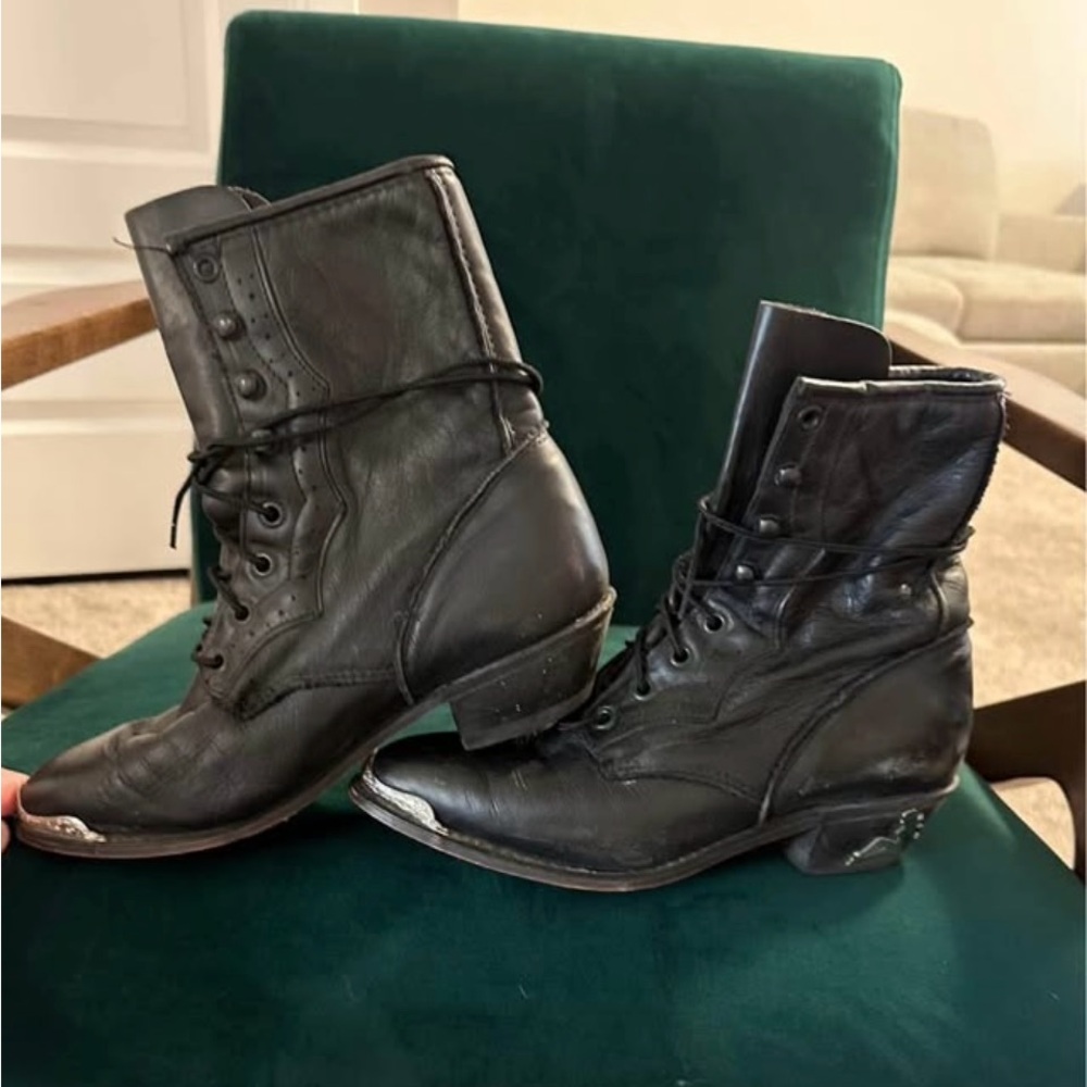 Durango Black Lace Up Boots (Sold)
